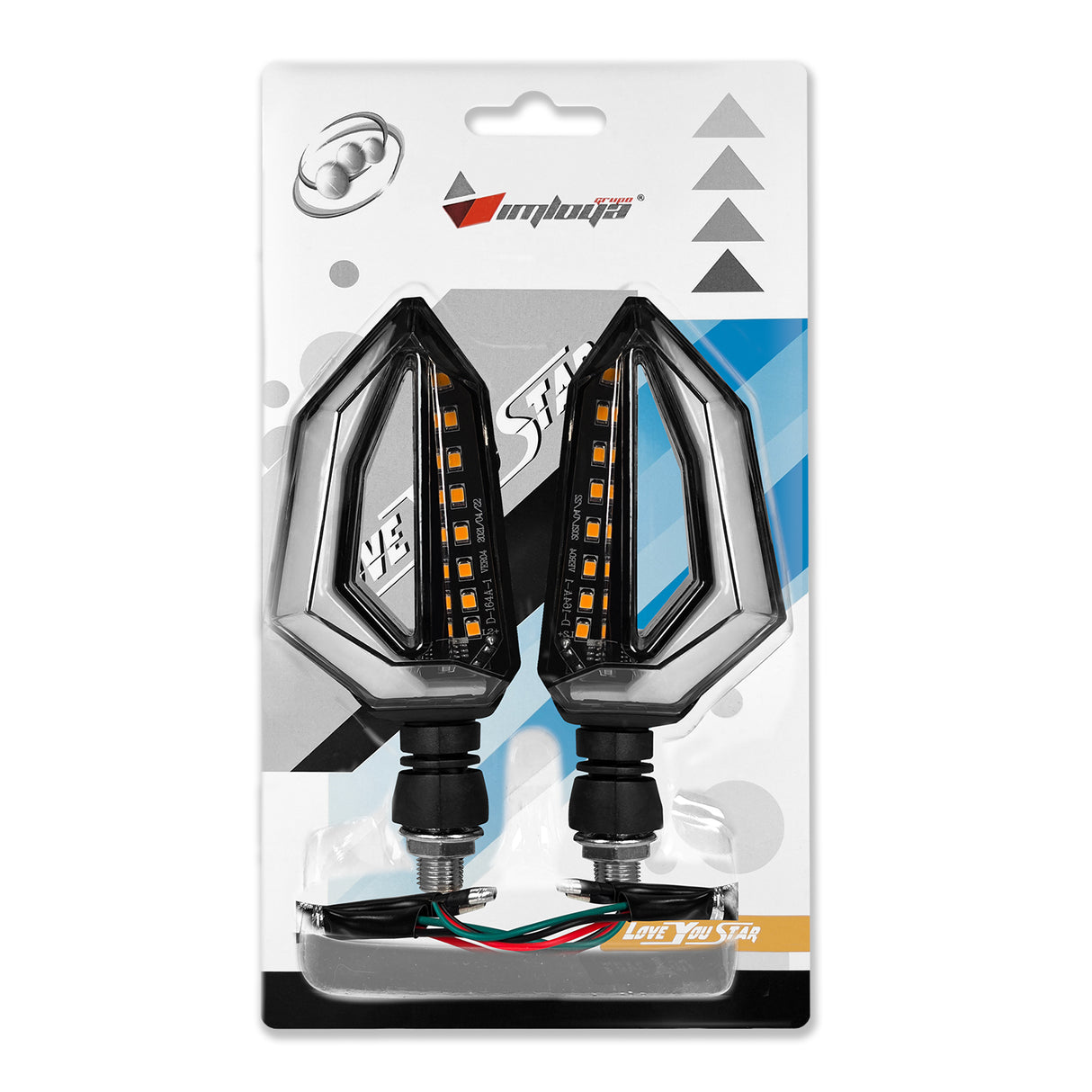 DIRECCIONAL LED MOTOCICLETA 12V AMARILLO / BLANCO