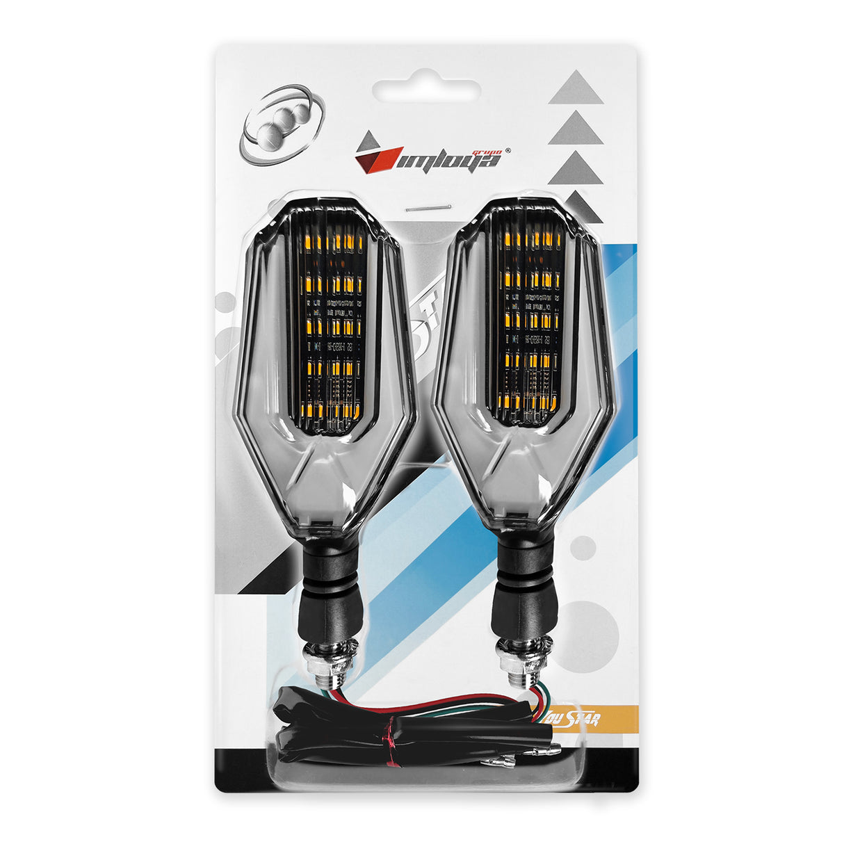 DIRECCIONAL LED MOTOCICLETA AMARILLO / ROJO