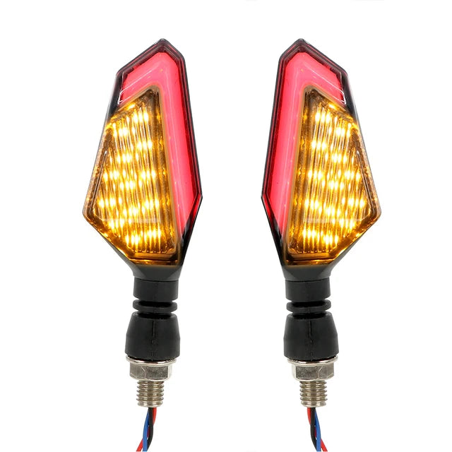 DIRECCIONAL PARA MOTO ÁMBAR/ROJO