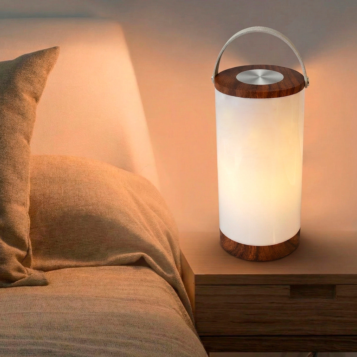 LÁMPARA DE MESA DE NOCHE LUZ LED RGB CON TÁCTIL