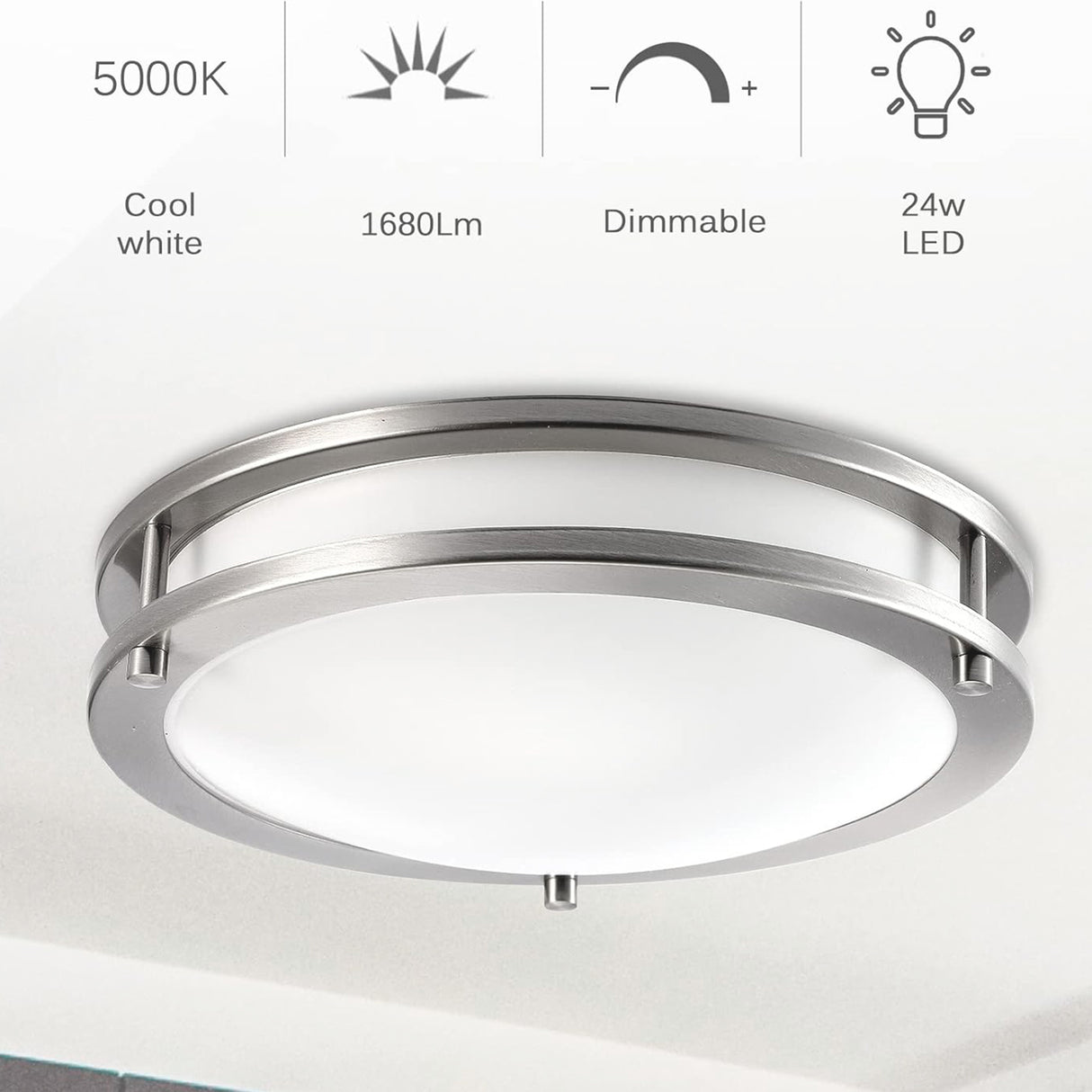 LÁMPARA DE TECHO PLAFÓN LED REGULABLE 12 LUZ CÁLIDA