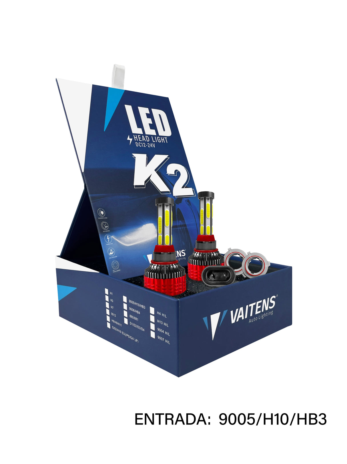 KIT HIPERLED 9005  6 CARAS K2