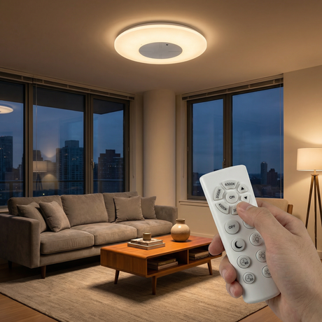 LÁMPARA DE TECHO LED REGULABLE DE 48 W CON CONTROL REMOTO