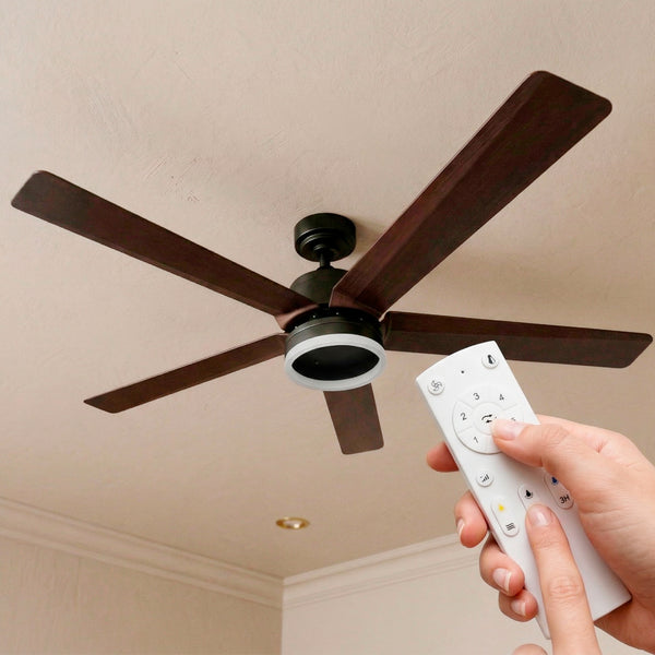 VENTILADOR DE TECHO CON LUZ 5 ASPAS