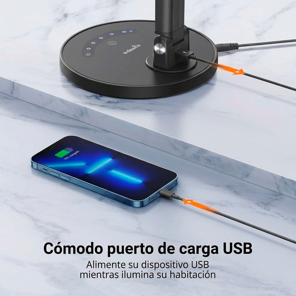 LÁMPARA DE ESCRITORIO LED TÁCTIL CON PROTECCIÓN OCULAR.