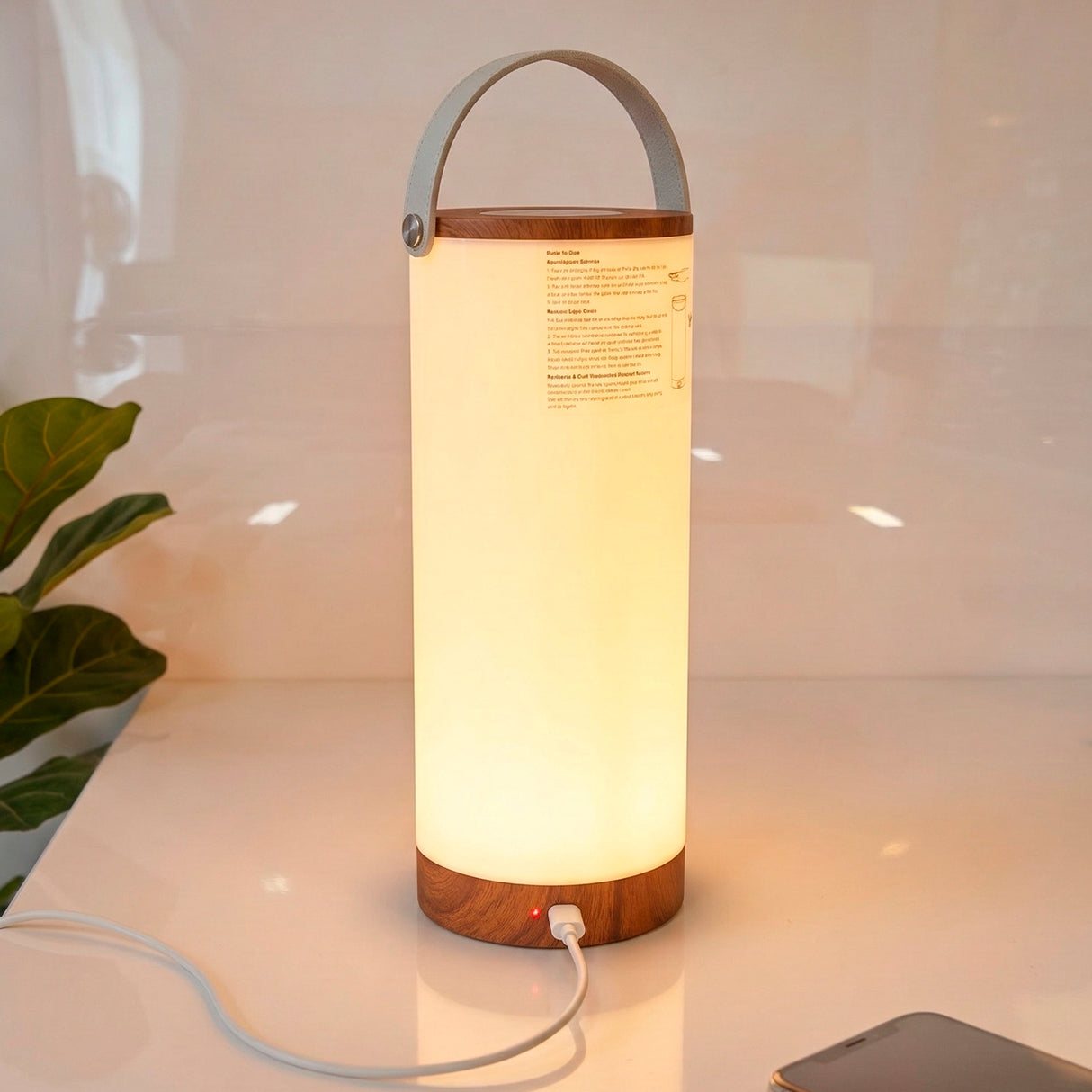 LÁMPARA DE MESA DE NOCHE LUZ LED RGB CON TÁCTIL