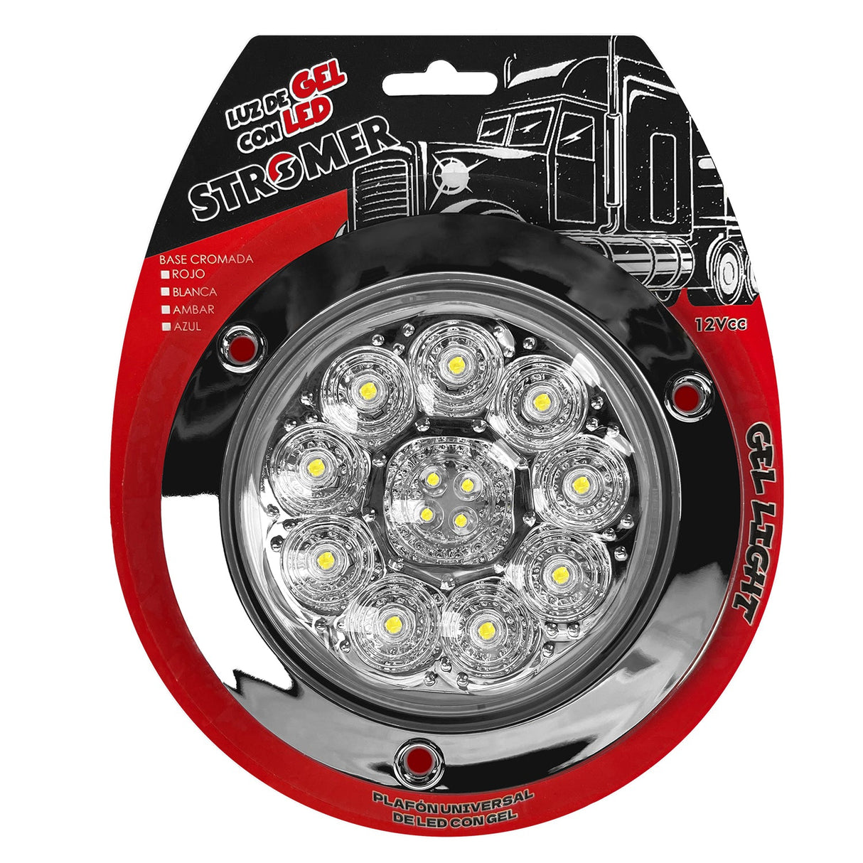 PLAFON 4" 13LED BCO BAJA/STROBO CR