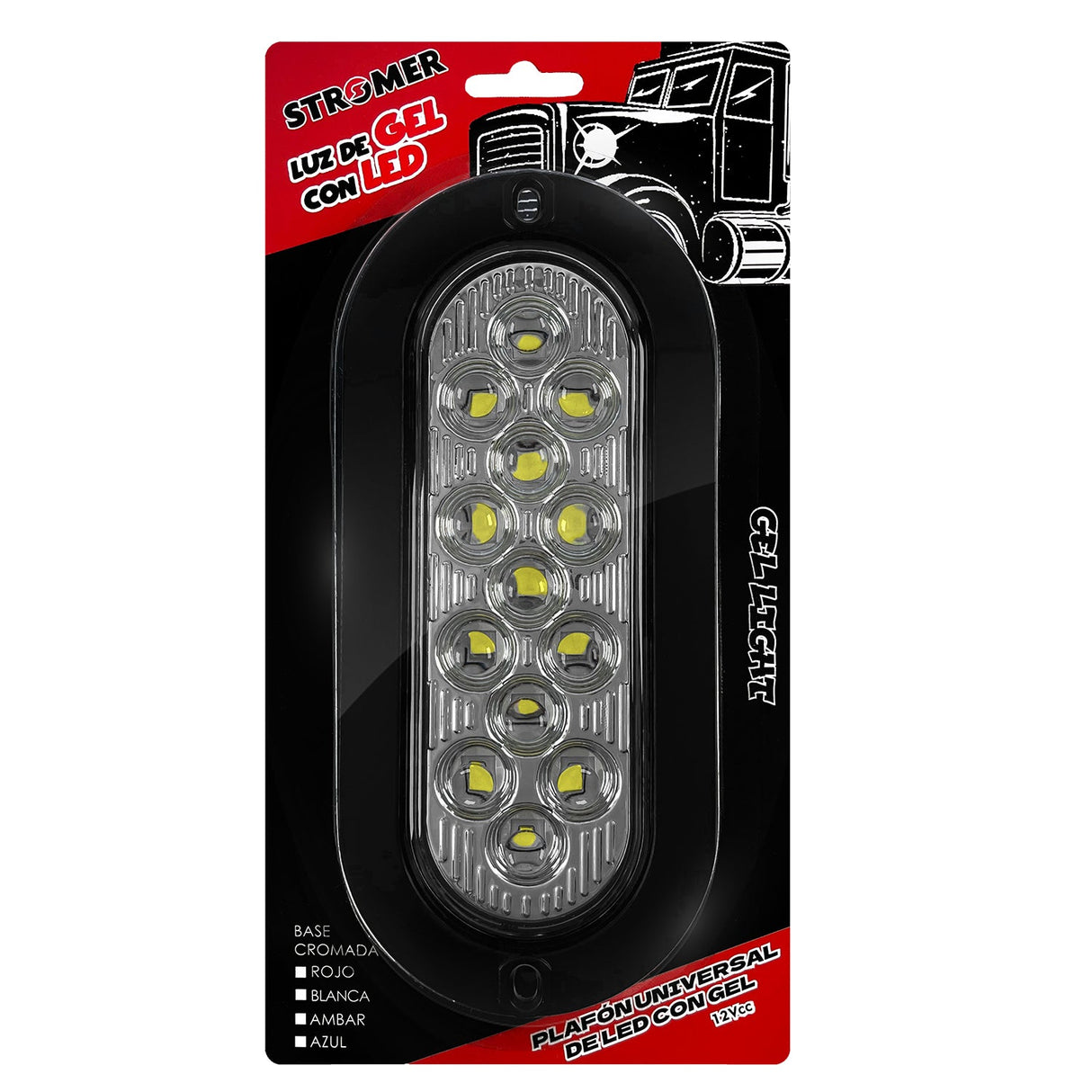 PLAFON 6" 13LED BLANCO BAJA/STROBO